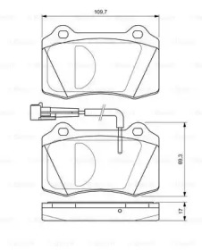 Комплект тормозных колодок, дисковый тормоз BOSCH 0 986 424 579