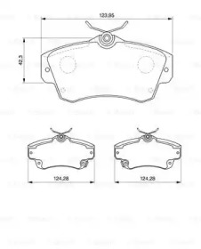 Комплект тормозных колодок BOSCH 0 986 424 586