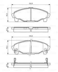 Комплект тормозных колодок BOSCH 0 986 424 590