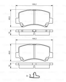 Комплект тормозных колодок BOSCH 0 986 424 626