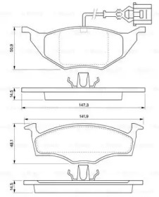 Комплект тормозных колодок BOSCH 0 986 424 632