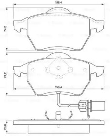 Комплект тормозных колодок BOSCH 0 986 424 633