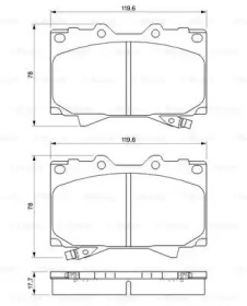 Комплект тормозных колодок BOSCH 0 986 424 640