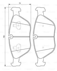 Комплект тормозных колодок BOSCH 0 986 424 649