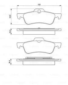 Комплект тормозных колодок BOSCH 0 986 424 654