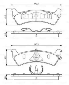 Комплект тормозных колодок BOSCH 0 986 424 655