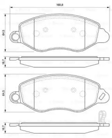 Комплект тормозных колодок BOSCH 0 986 424 657