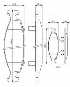 Комплект тормозных колодок BOSCH 0 986 424 666