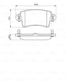 Комплект тормозных колодок BOSCH 0 986 424 675