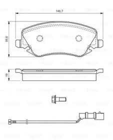 Комплект тормозных колодок BOSCH 0 986 424 679