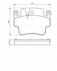 Комплект тормозных колодок BOSCH 0 986 424 681