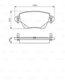 Комплект тормозных колодок BOSCH 0 986 424 683