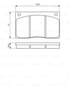 Комплект тормозных колодок, дисковый тормоз BOSCH 0 986 424 684