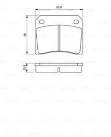 Комплект тормозных колодок, дисковый тормоз BOSCH 0 986 424 685