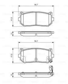 Комплект тормозных колодок BOSCH 0 986 424 693