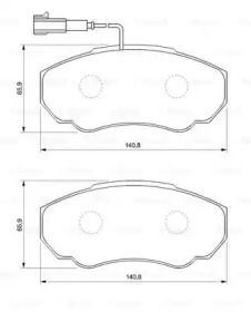 Комплект тормозных колодок BOSCH 0 986 424 703