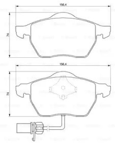 Комплект тормозных колодок BOSCH 0 986 424 706