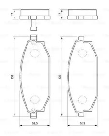 Комплект тормозных колодок BOSCH 0 986 424 727