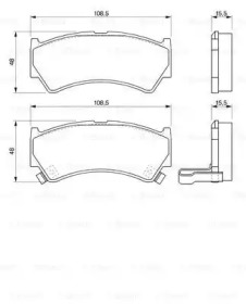 Комплект тормозных колодок BOSCH 0 986 424 732