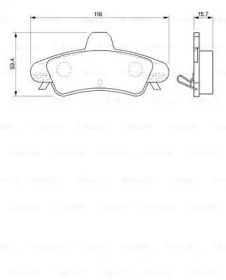 Комплект тормозных колодок BOSCH 0 986 424 744