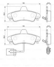 Комплект тормозных колодок BOSCH 0 986 424 745