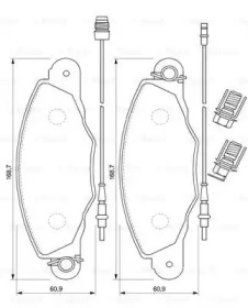 Комплект тормозных колодок BOSCH 0 986 424 746