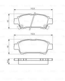 Комплект тормозных колодок BOSCH 0 986 424 762