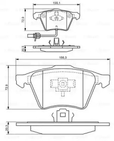 Комплект тормозных колодок BOSCH 0 986 424 806