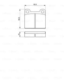 Комплект тормозных колодок, дисковый тормоз BOSCH 0 986 460 346