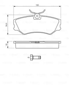 Комплект тормозных колодок BOSCH 0 986 460 941