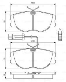 Комплект тормозных колодок BOSCH 0 986 460 942