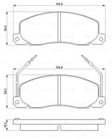 Комплект тормозных колодок BOSCH 0 986 460 946