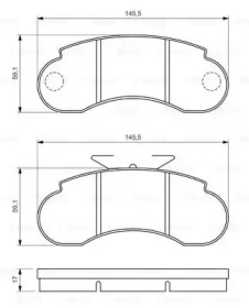 Комплект тормозных колодок BOSCH 0 986 460 947