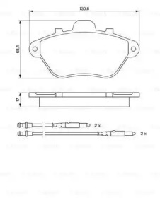 Комплект тормозных колодок BOSCH 0 986 460 950