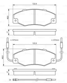 Комплект тормозных колодок BOSCH 0 986 460 953