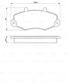 Комплект тормозных колодок BOSCH 0 986 460 963