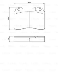 Комплект тормозных колодок BOSCH 0 986 460 966