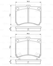 Комплект тормозных колодок BOSCH 0 986 460 974