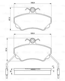 Комплект тормозных колодок BOSCH 0 986 460 982