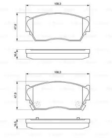 Комплект тормозных колодок BOSCH 0 986 460 997