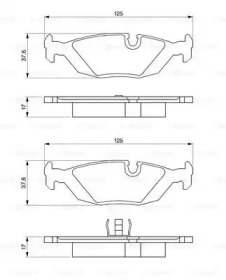 Комплект тормозных колодок BOSCH 0 986 461 111