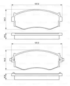 Комплект тормозных колодок BOSCH 0 986 461 121