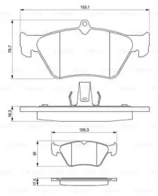 Комплект тормозных колодок BOSCH 0 986 461 129