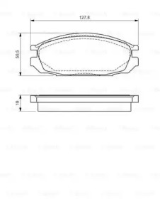 Комплект тормозных колодок BOSCH 0 986 461 133