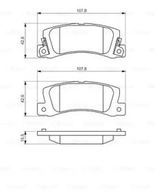 Комплект тормозных колодок BOSCH 0 986 461 136