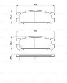 Комплект тормозных колодок BOSCH 0 986 461 143