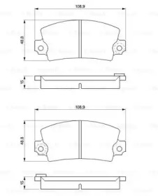 Комплект тормозных колодок, дисковый тормоз BOSCH 0 986 463 473