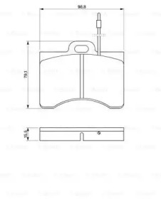 Комплект тормозных колодок, дисковый тормоз BOSCH 0 986 463 561