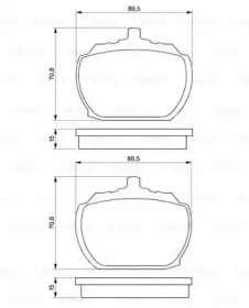 Комплект тормозных колодок BOSCH 0 986 463 641