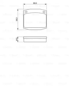 Комплект тормозных колодок, дисковый тормоз BOSCH 0 986 463 911